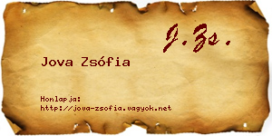 Jova Zsófia névjegykártya