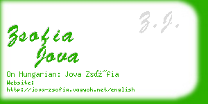 zsofia jova business card